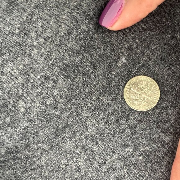 Vince Large L 100% Cashmere Drapey Cocoon Cardigan Gray Waterfall Open Front - Picture 7 of 10